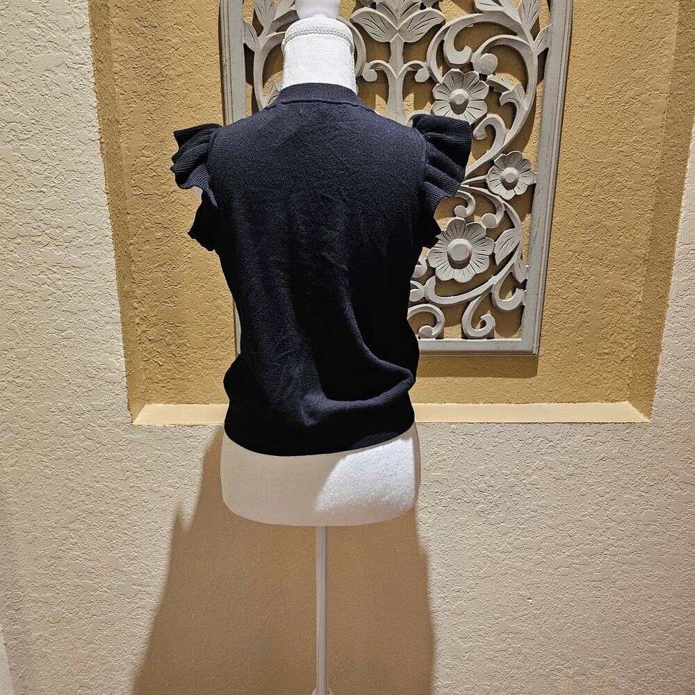 Who  What Wear M Black Sweater Cottagecore  Minimalist Romantic Vintage Retro - Picture 4 of 10